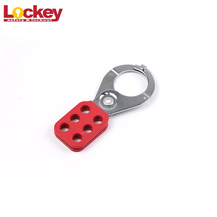 Lockey Loto Jaw Size 1"&1.5" Safety Steel 6 Holes Lockout Hasp with Hook