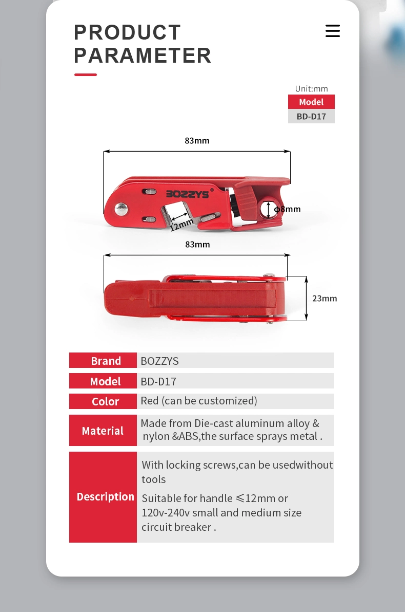 Metal Medium Circuit Breaker Lockout