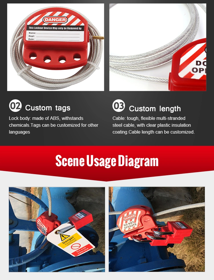 Stainless Steel Wire Brady Cable Lockout