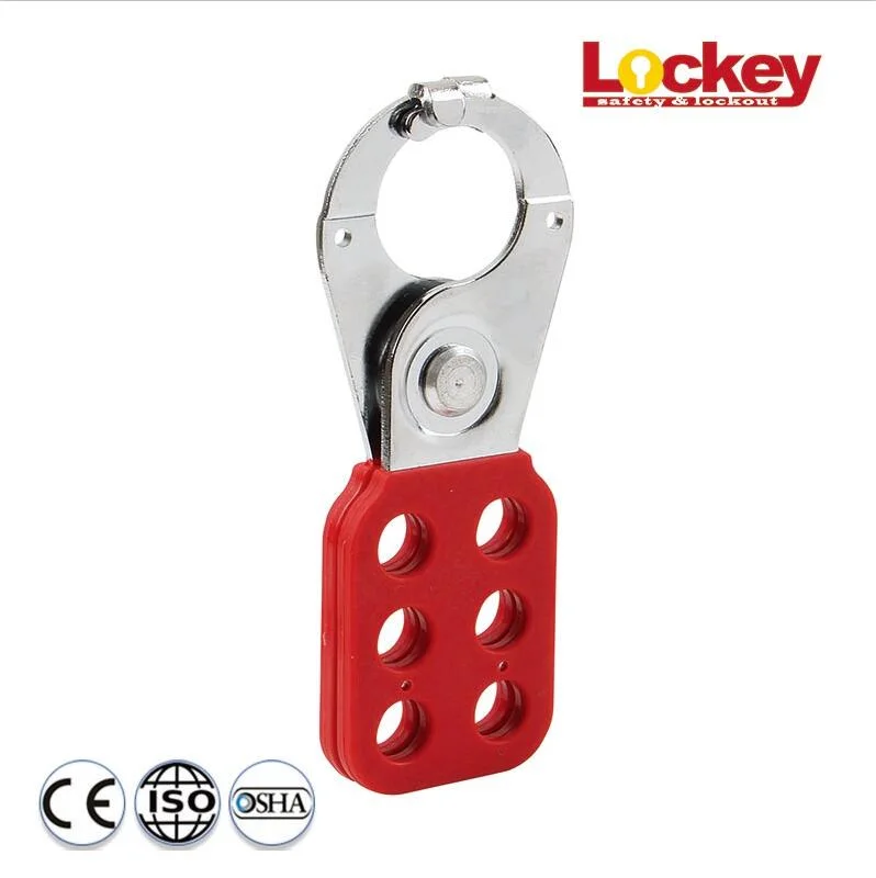 Jaw Size 1.5" Industrial Steel Safety Lockout Hasp with Hook